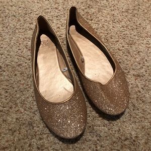 Rose Gold Glitter Slippers